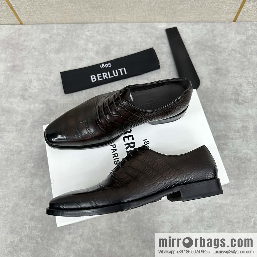 💋💍Berlut Bruti, new men's hand-polished formal leather shoes