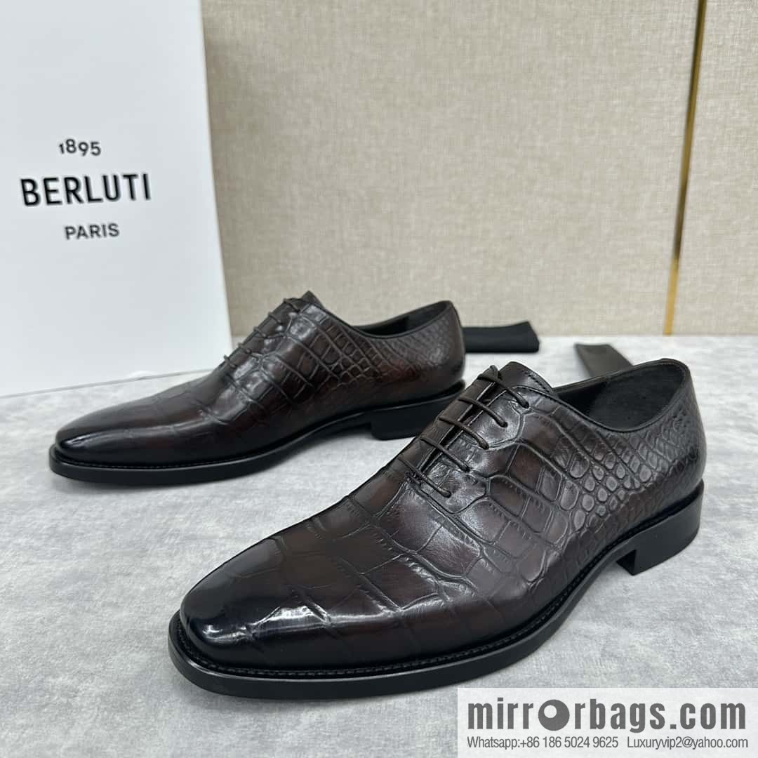 💋💍Berlut Bruti, new men's hand-polished formal leather shoes