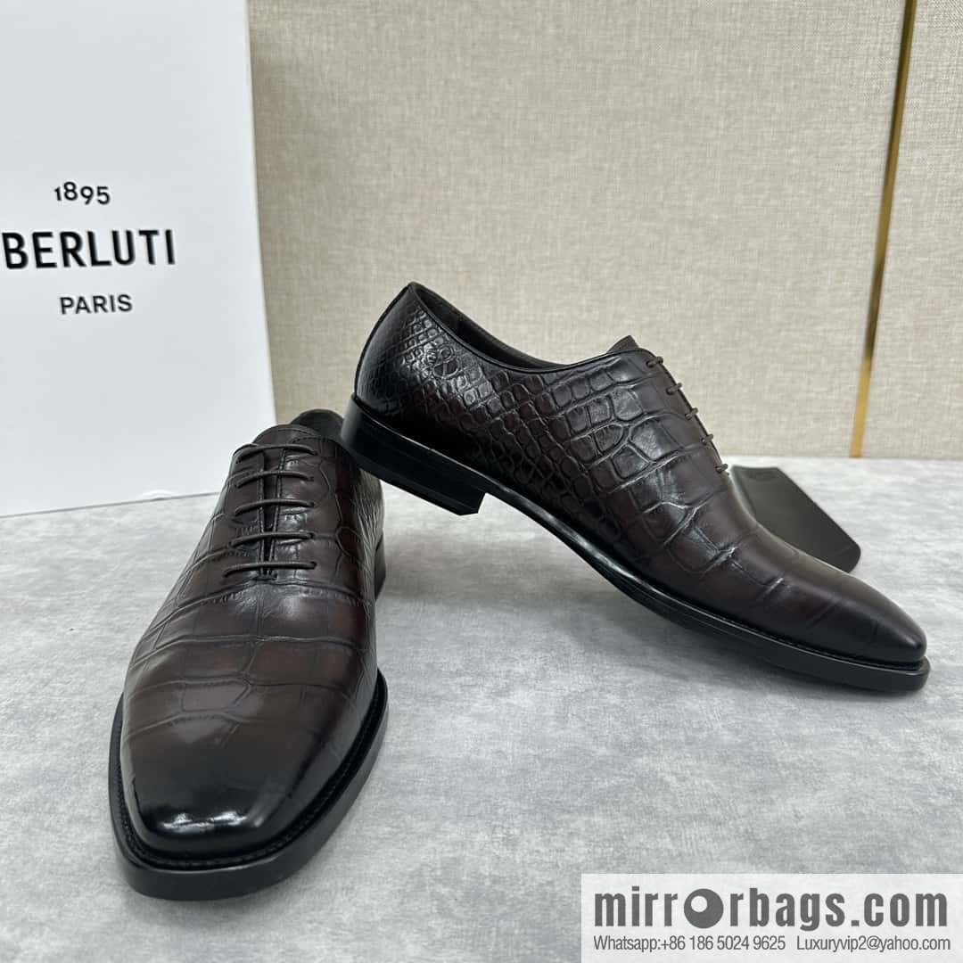 💋💍Berlut Bruti, new men's hand-polished formal leather shoes