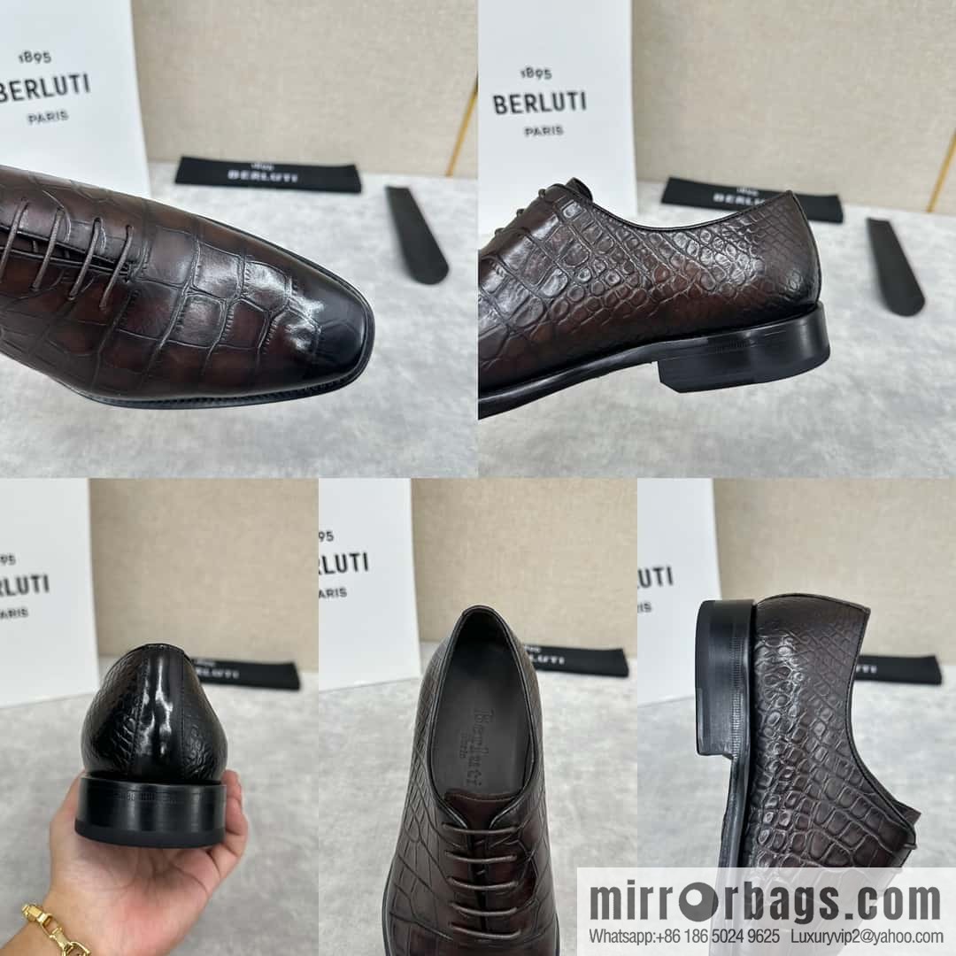 💋💍Berlut Bruti, new men's hand-polished formal leather shoes