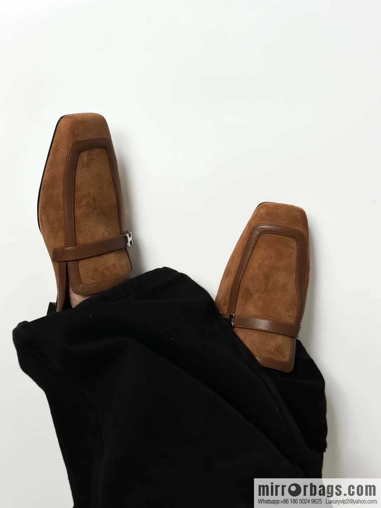 Purchasing grade 🐎 𝐇𝐄𝐑*𝐄𝐒|| Love Horse Home Square Head Small Button Muller Half Slippers