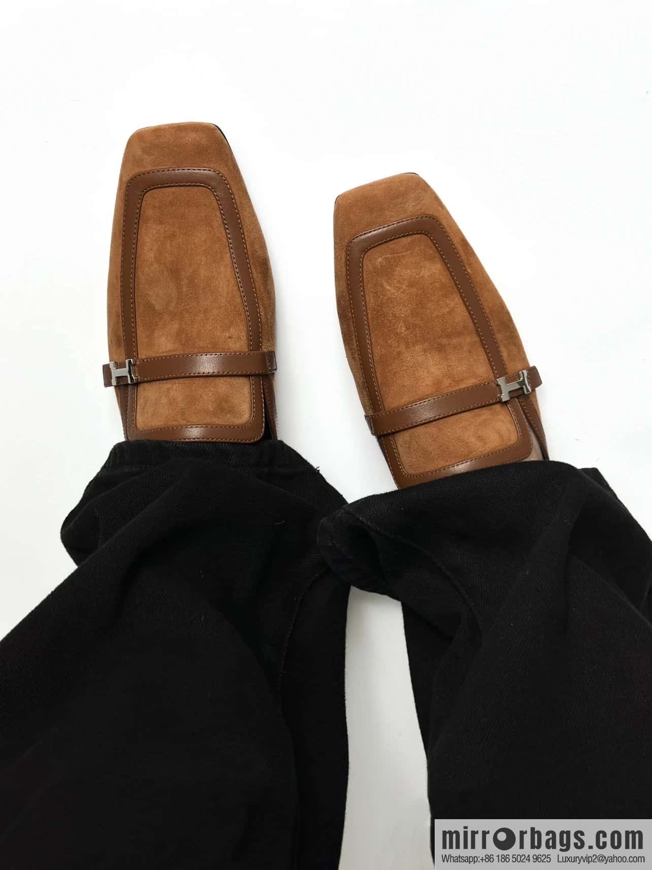 Purchasing grade 🐎 𝐇𝐄𝐑*𝐄𝐒|| Love Horse Home Square Head Small Button Muller Half Slippers