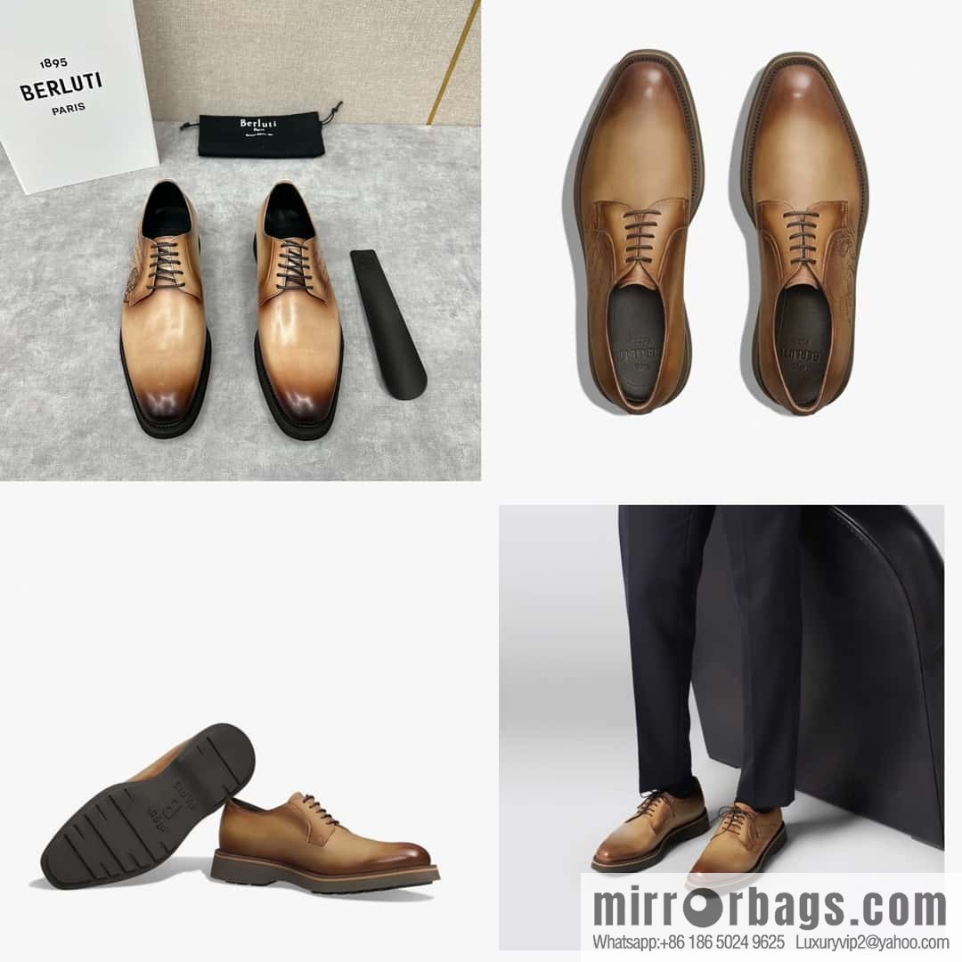 💋 💍 BERLUT New Alessio leather oxfords, men's platform shoes