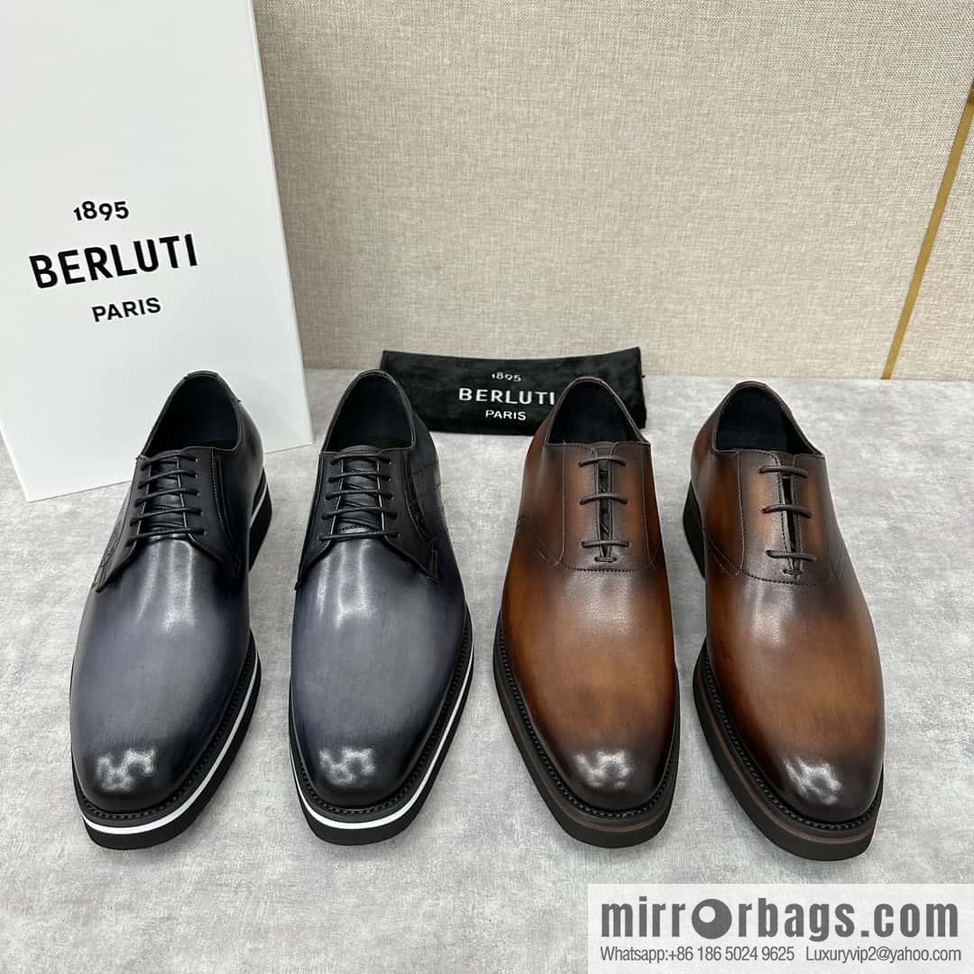 💋 💍 BERLUT New Alessio leather oxfords, men's platform shoes