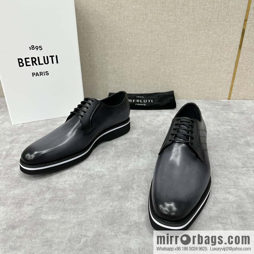 💋 💍 BERLUT New Alessio leather oxfords, men's platform shoes