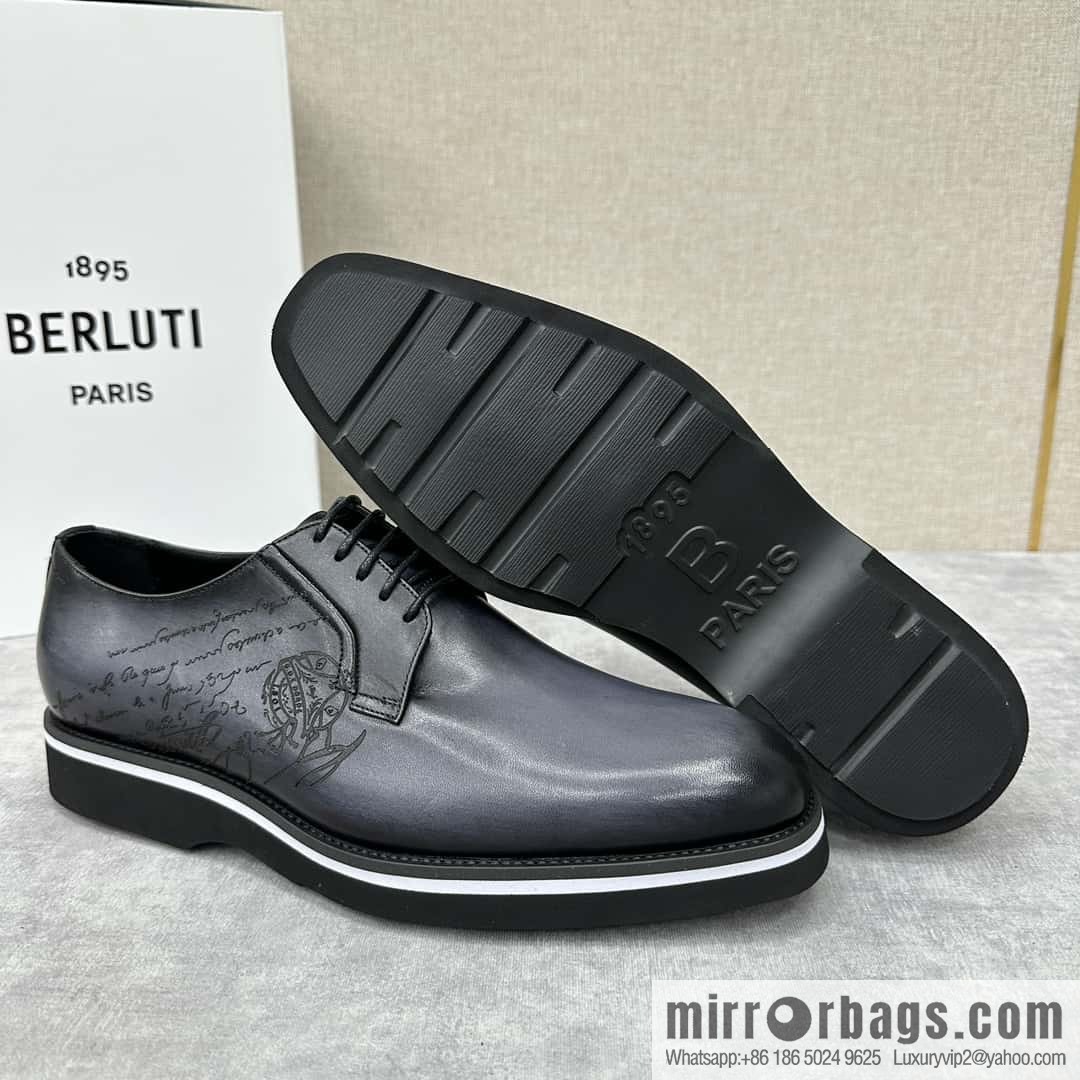 💋 💍 BERLUT New Alessio leather oxfords, men's platform shoes