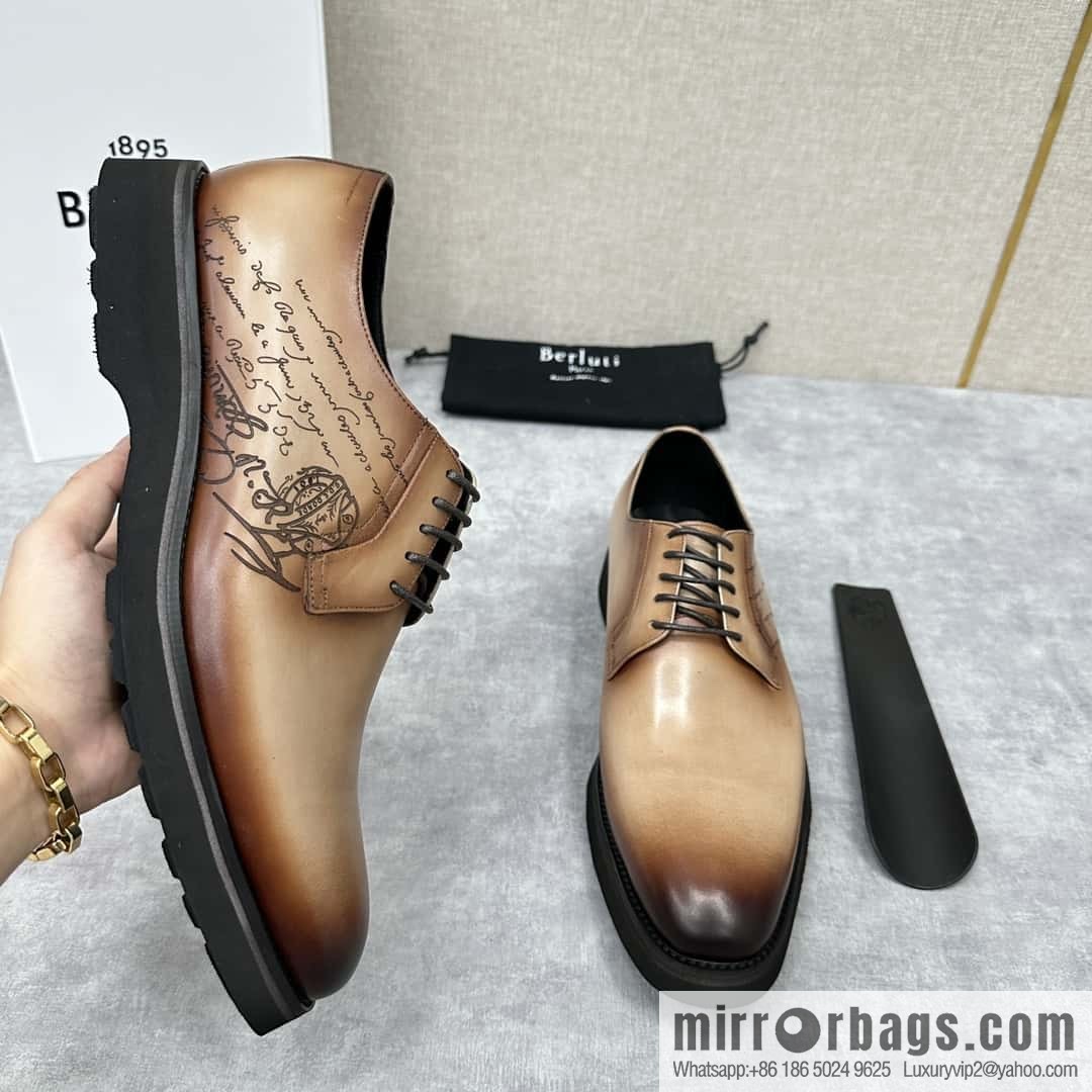 💋 💍 BERLUT New Alessio leather oxfords, men's platform shoes