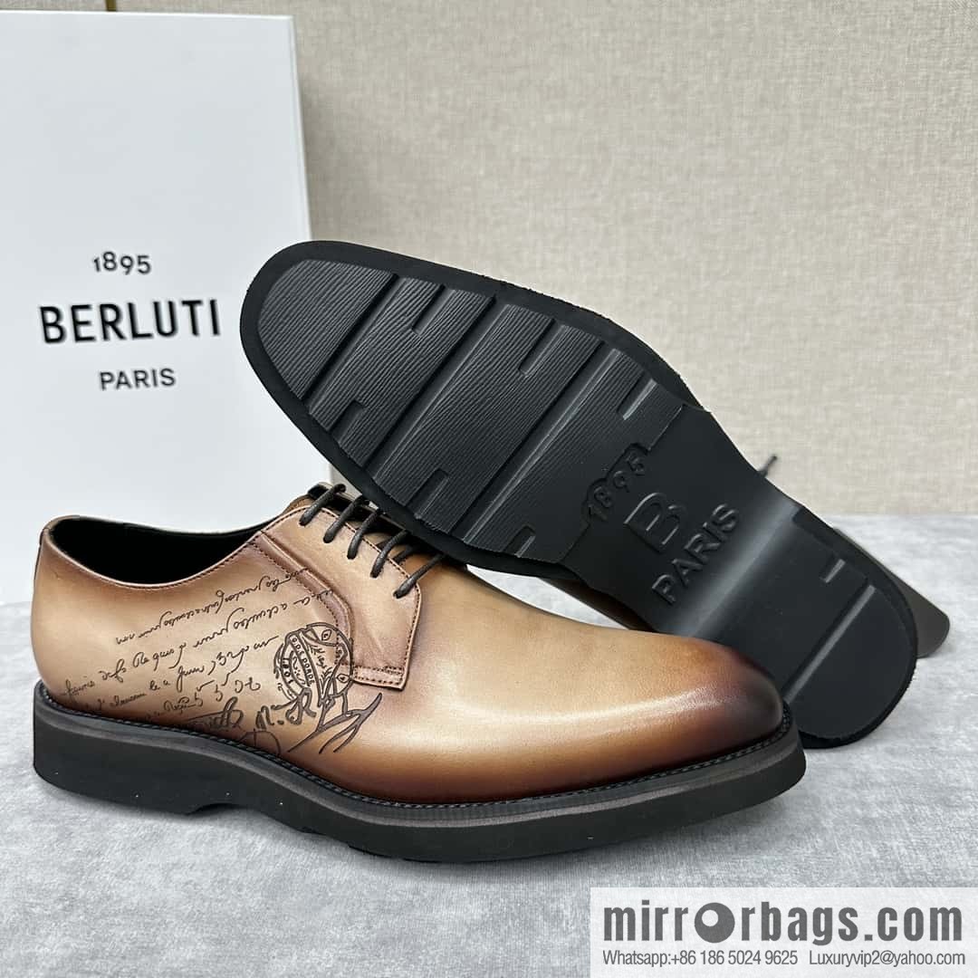 💋 💍 BERLUT New Alessio leather oxfords, men's platform shoes