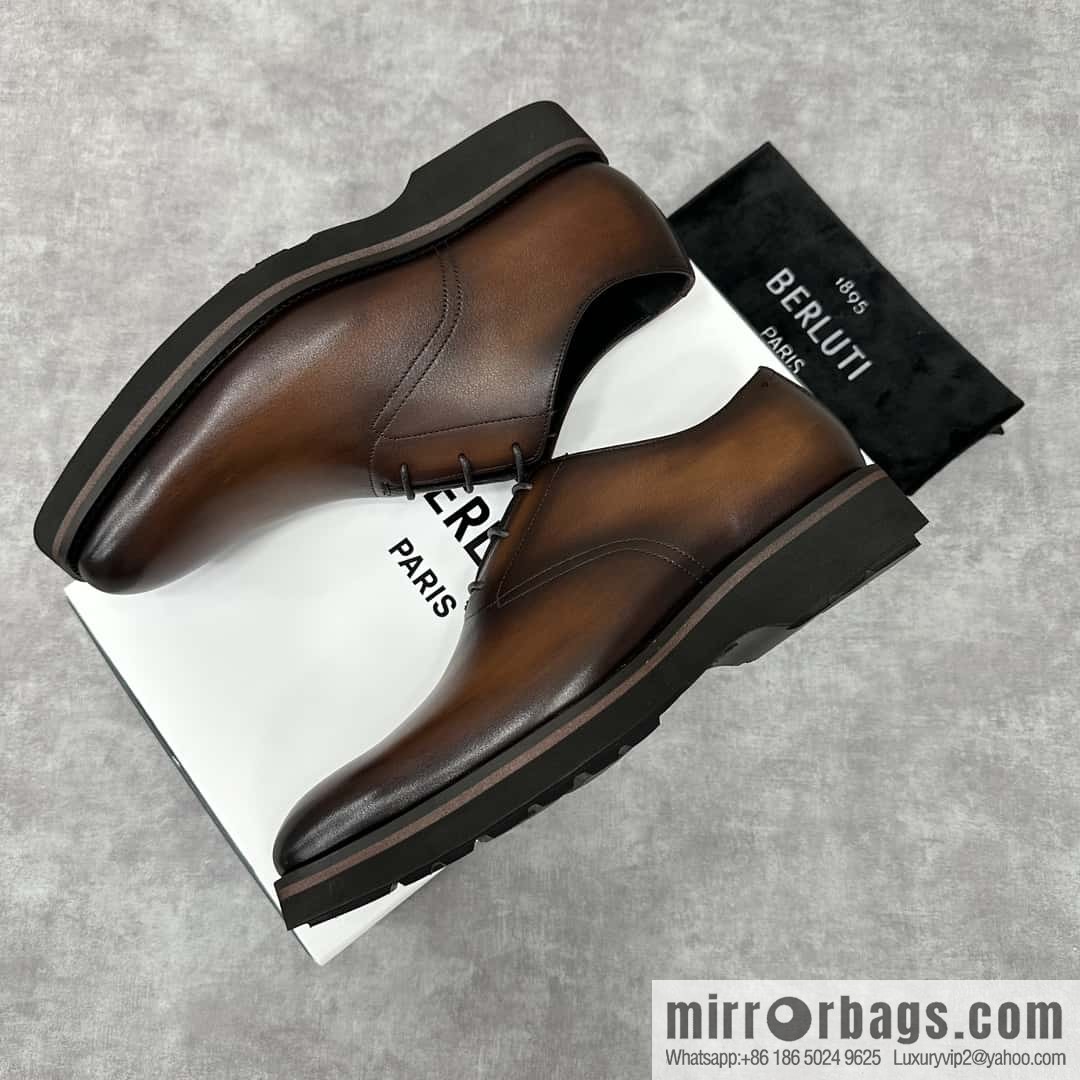 💋 💍 BERLUT New Alessio leather oxfords, men's platform shoes