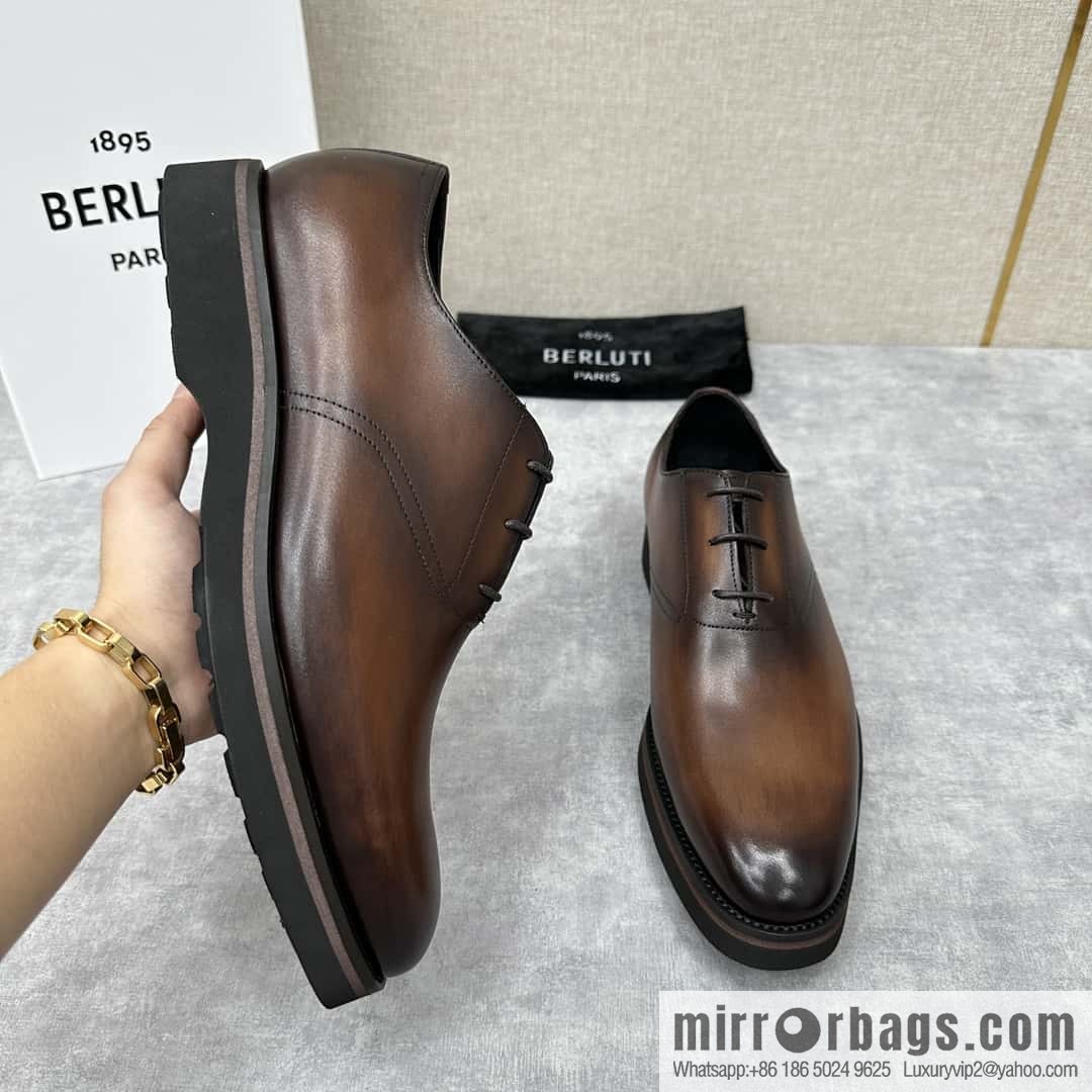 💋 💍 BERLUT New Alessio leather oxfords, men's platform shoes