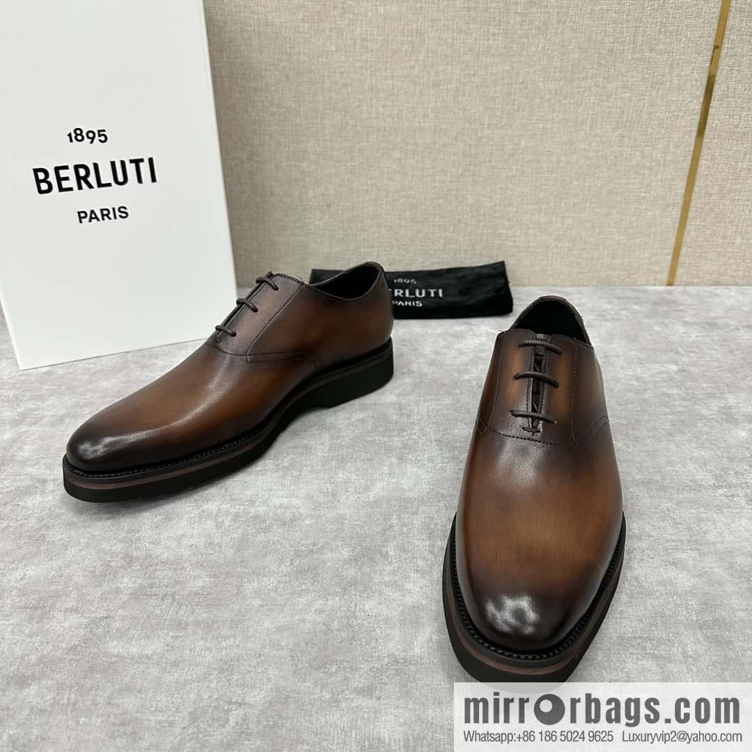 💋 💍 BERLUT New Alessio leather oxfords, men's platform shoes