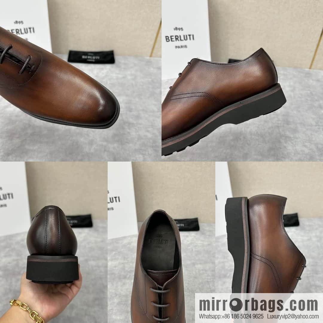 💋 💍 BERLUT New Alessio leather oxfords, men's platform shoes