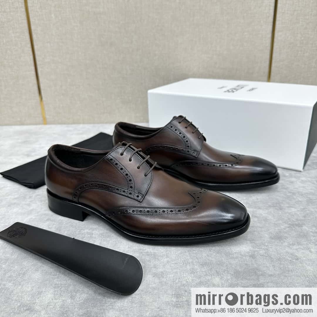 💋💍Berlut Bruti, new men's hand-polished formal leather shoes