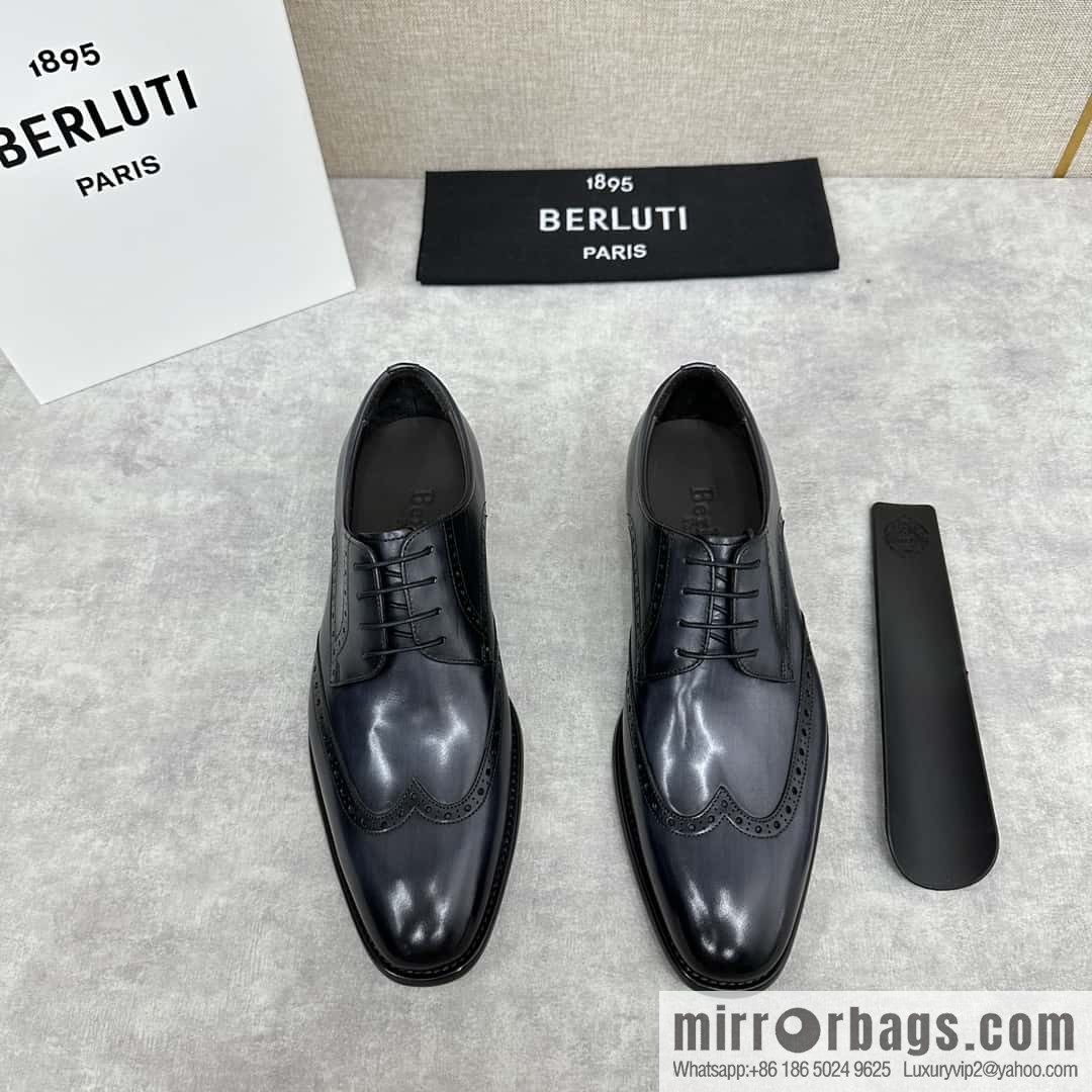 💋💍Berlut Bruti, new men's hand-polished formal leather shoes