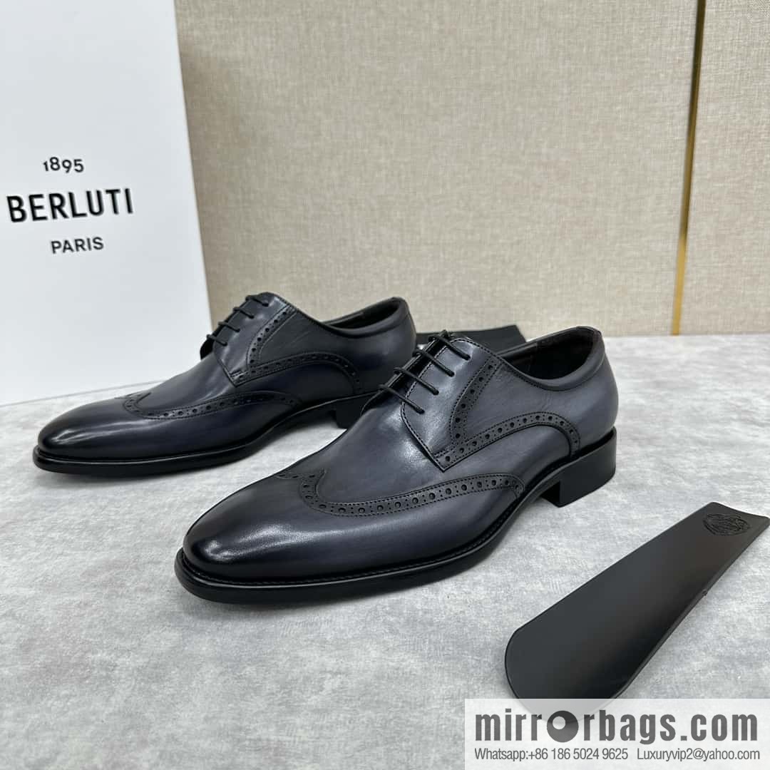 💋💍Berlut Bruti, new men's hand-polished formal leather shoes
