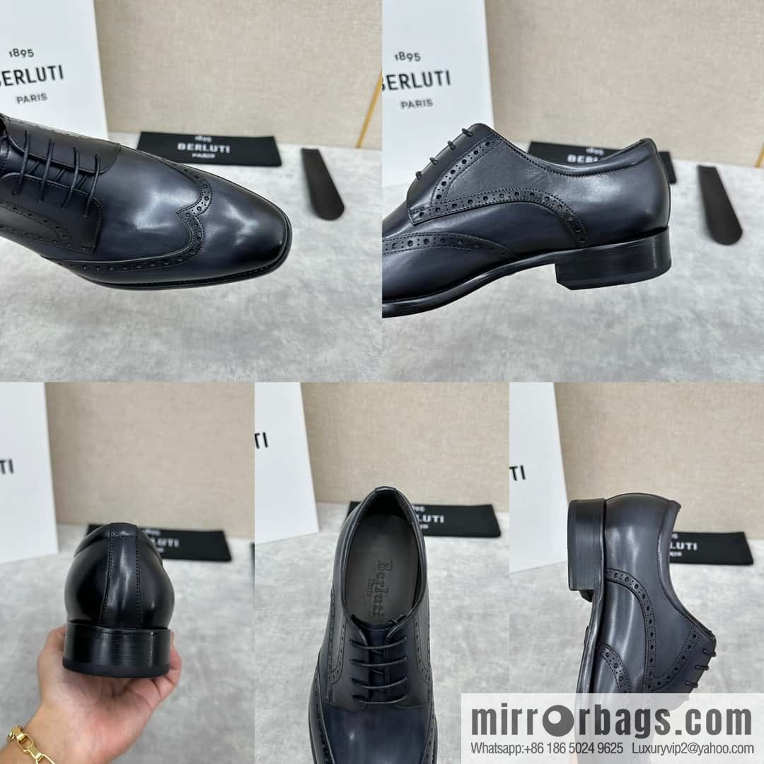 💋💍Berlut Bruti, new men's hand-polished formal leather shoes