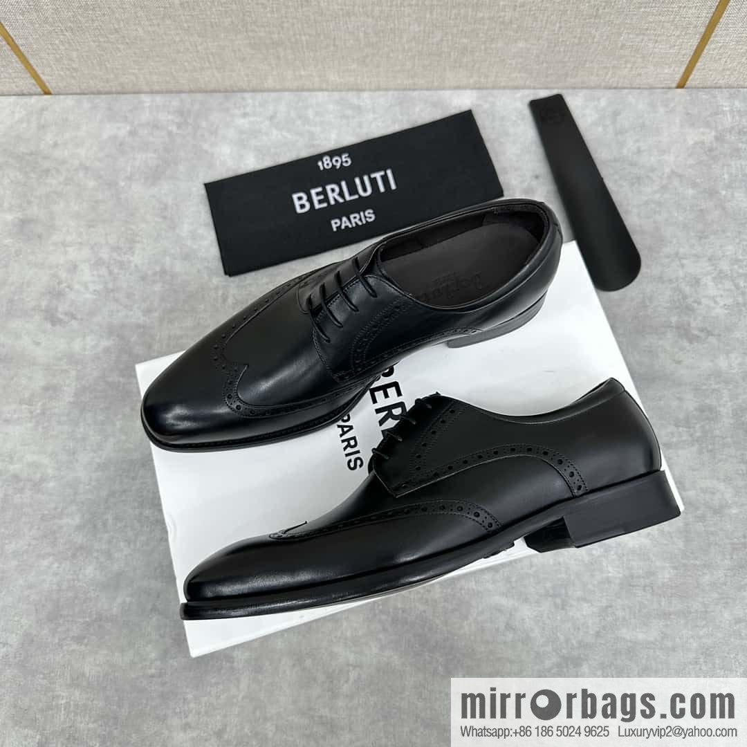 💋💍Berlut Bruti, new men's hand-polished formal leather shoes