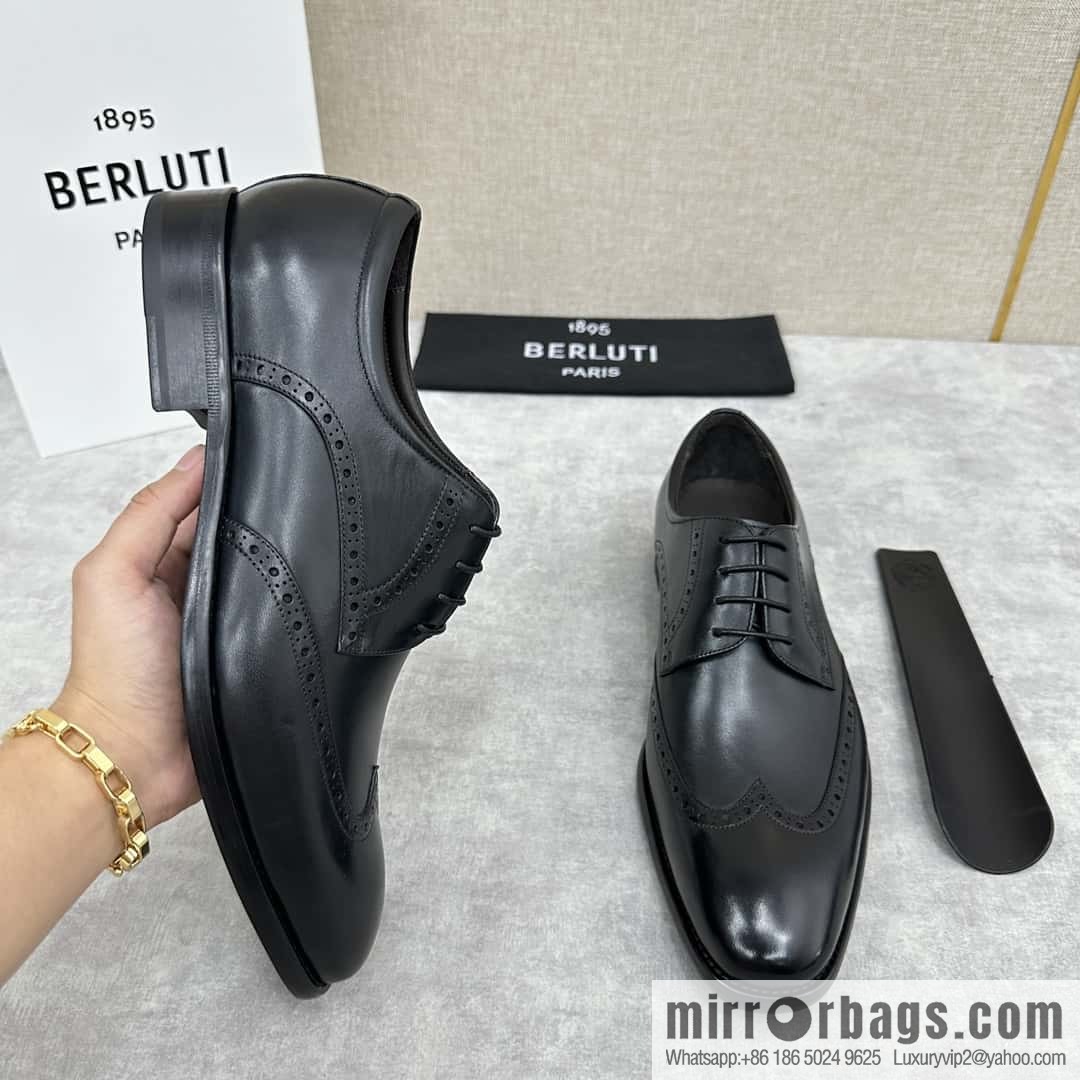 💋💍Berlut Bruti, new men's hand-polished formal leather shoes