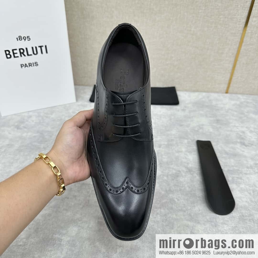 💋💍Berlut Bruti, new men's hand-polished formal leather shoes