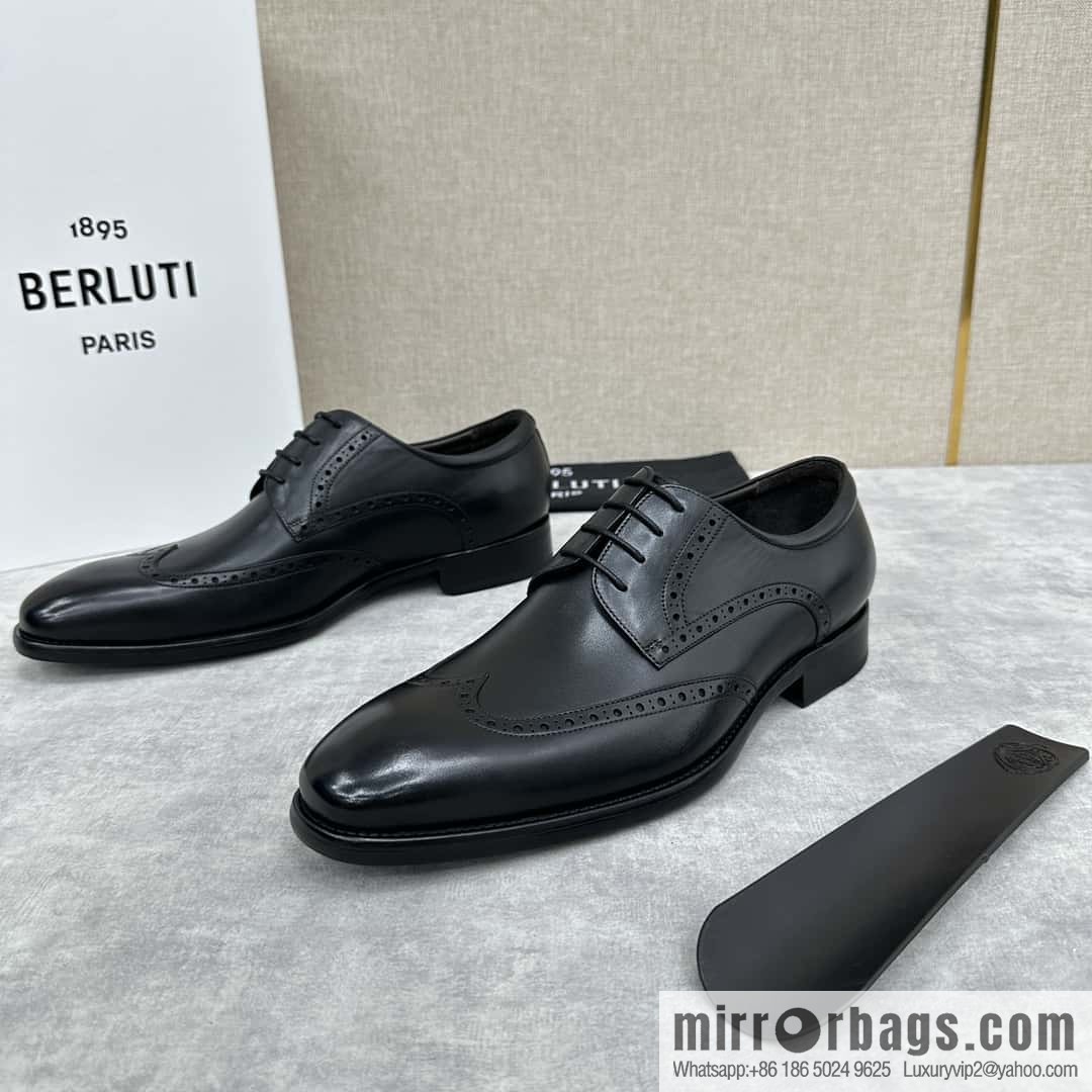 💋💍Berlut Bruti, new men's hand-polished formal leather shoes