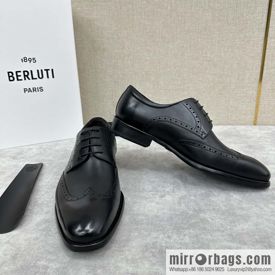 💋💍Berlut Bruti, new men's hand-polished formal leather shoes