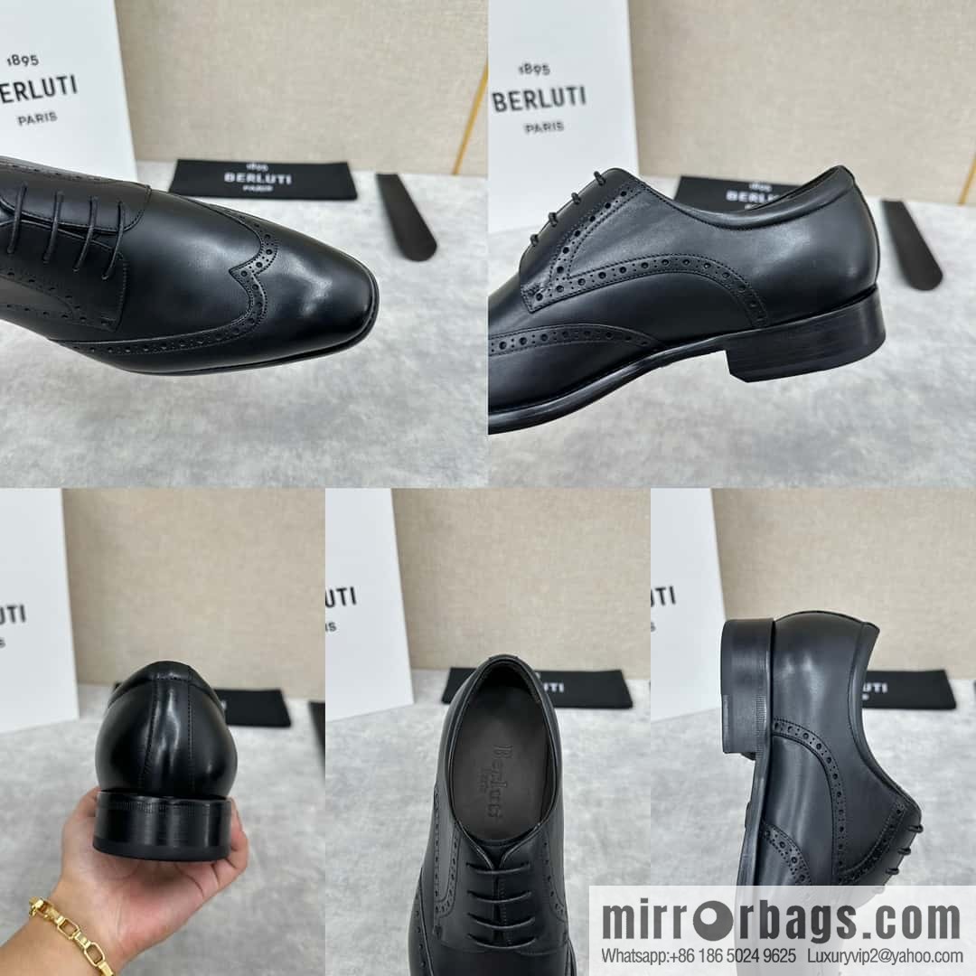 💋💍Berlut Bruti, new men's hand-polished formal leather shoes