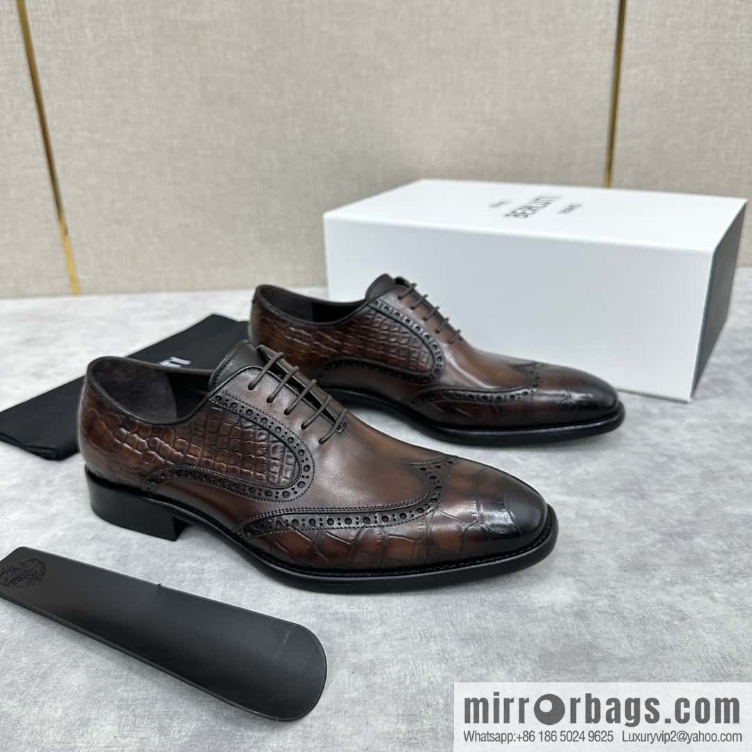 💋💍Berlut Bruti, new men's hand-polished formal leather shoes