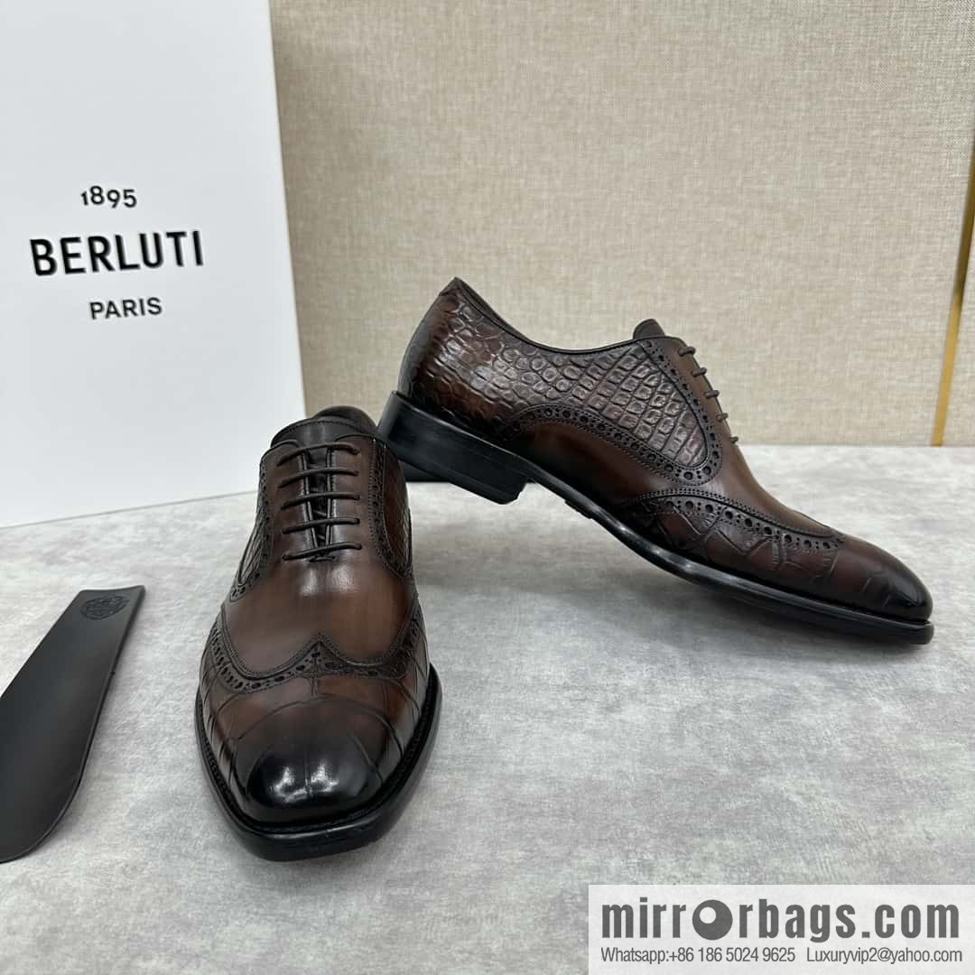 💋💍Berlut Bruti, new men's hand-polished formal leather shoes