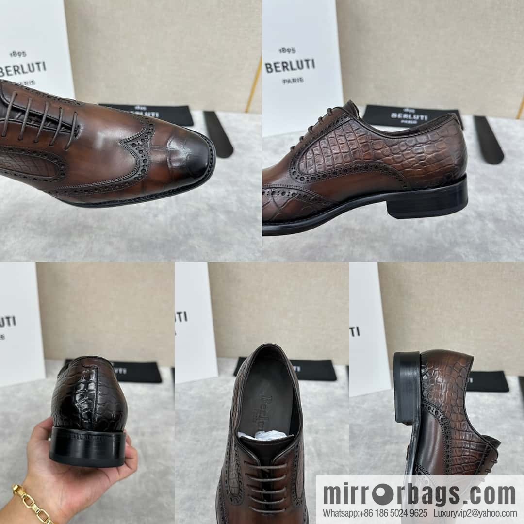 💋💍Berlut Bruti, new men's hand-polished formal leather shoes