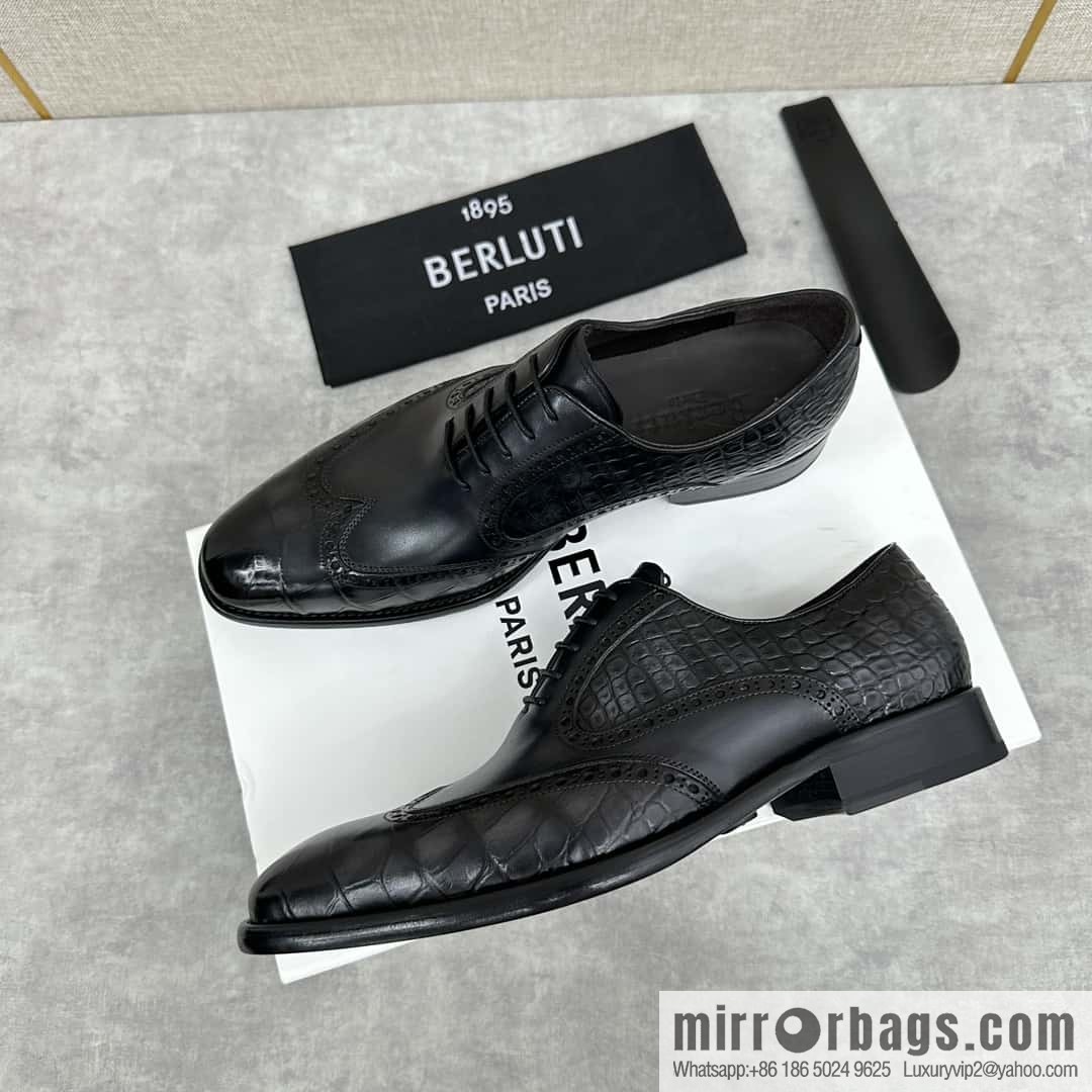 💋💍Berlut Bruti, new men's hand-polished formal leather shoes