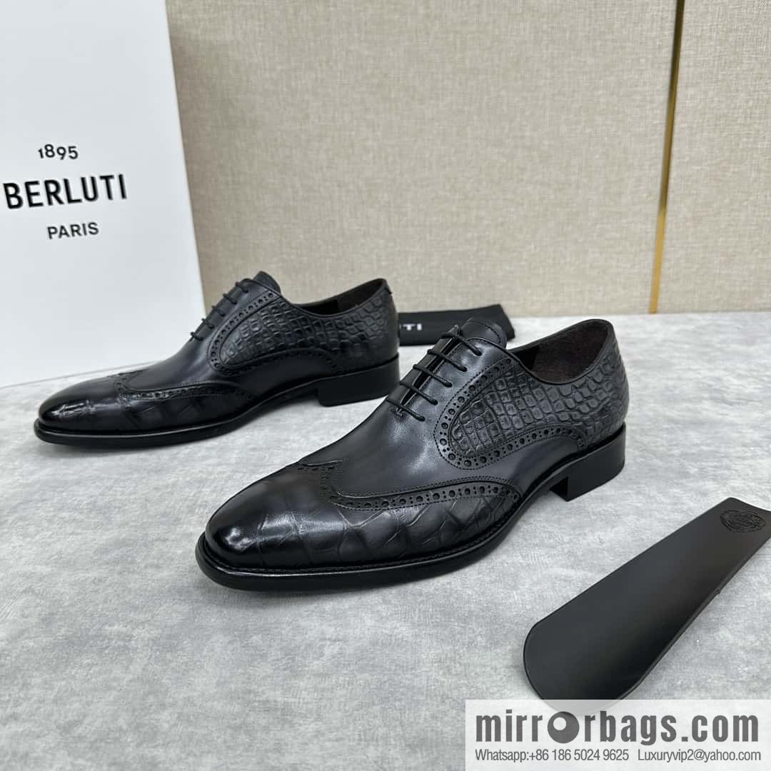 💋💍Berlut Bruti, new men's hand-polished formal leather shoes