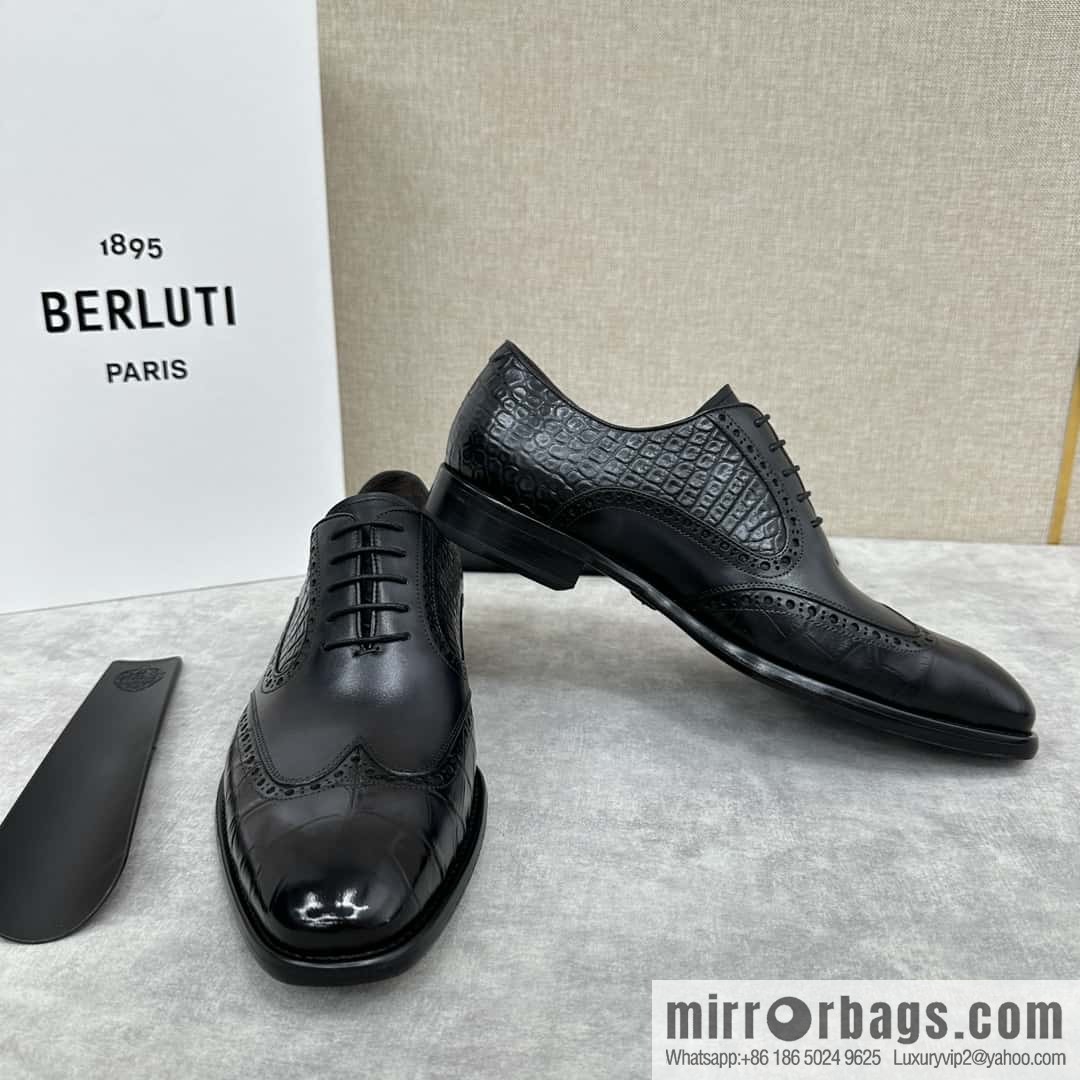 💋💍Berlut Bruti, new men's hand-polished formal leather shoes