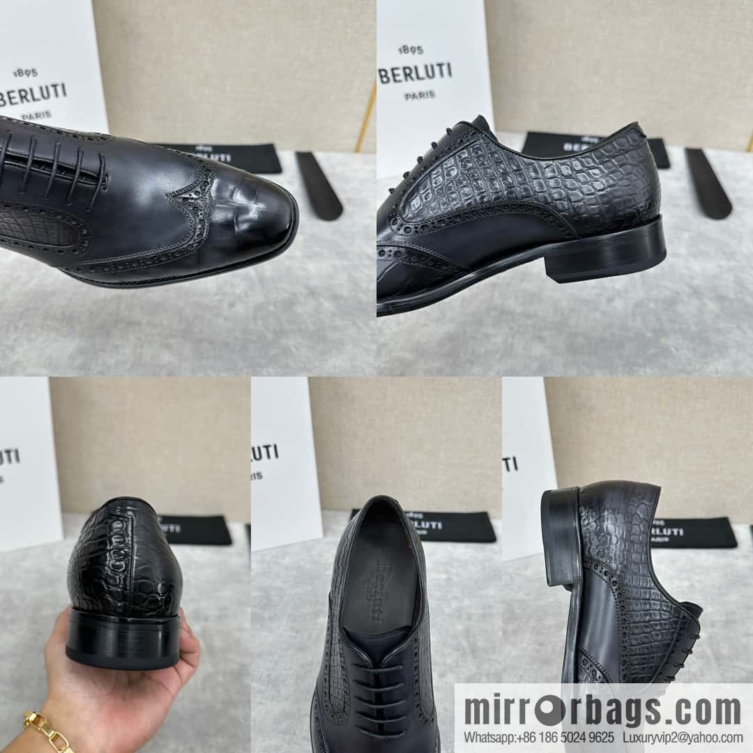 💋💍Berlut Bruti, new men's hand-polished formal leather shoes