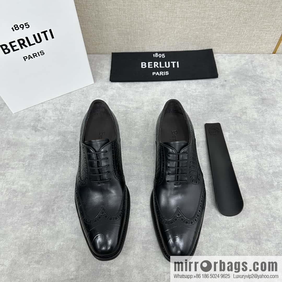 💋💍Berlut Bruti, new men's hand-polished formal leather shoes