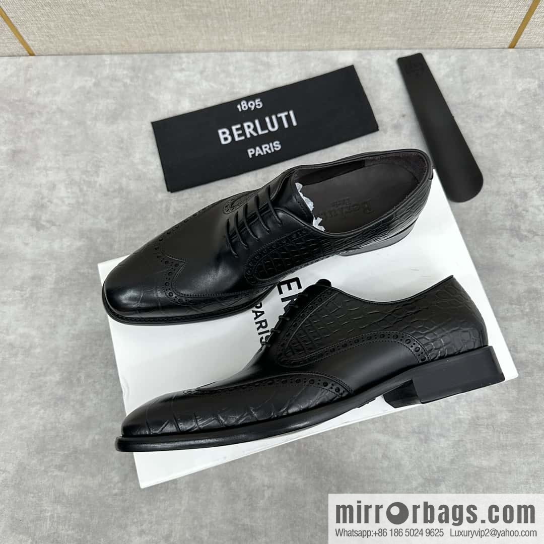 💋💍Berlut Bruti, new men's hand-polished formal leather shoes