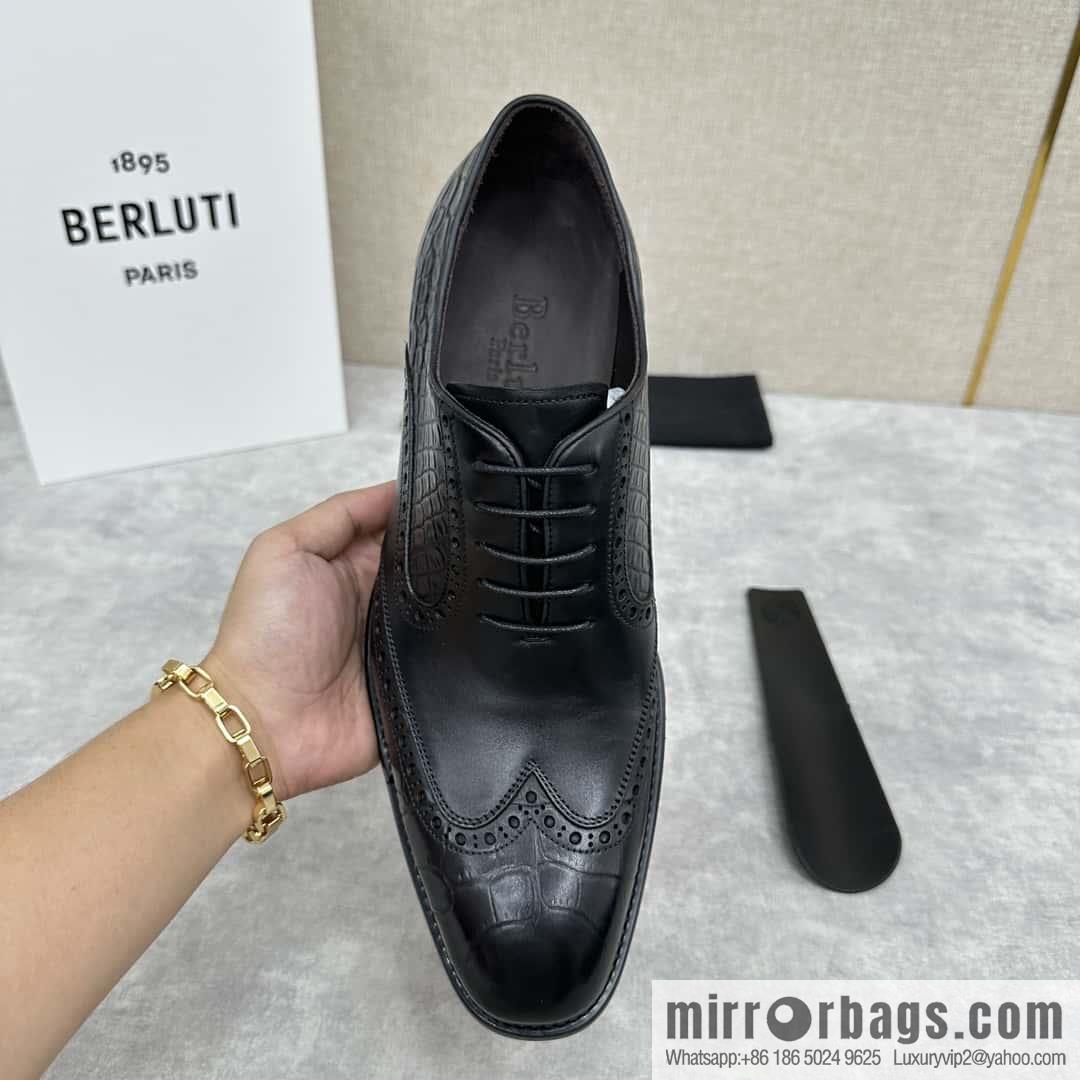 💋💍Berlut Bruti, new men's hand-polished formal leather shoes