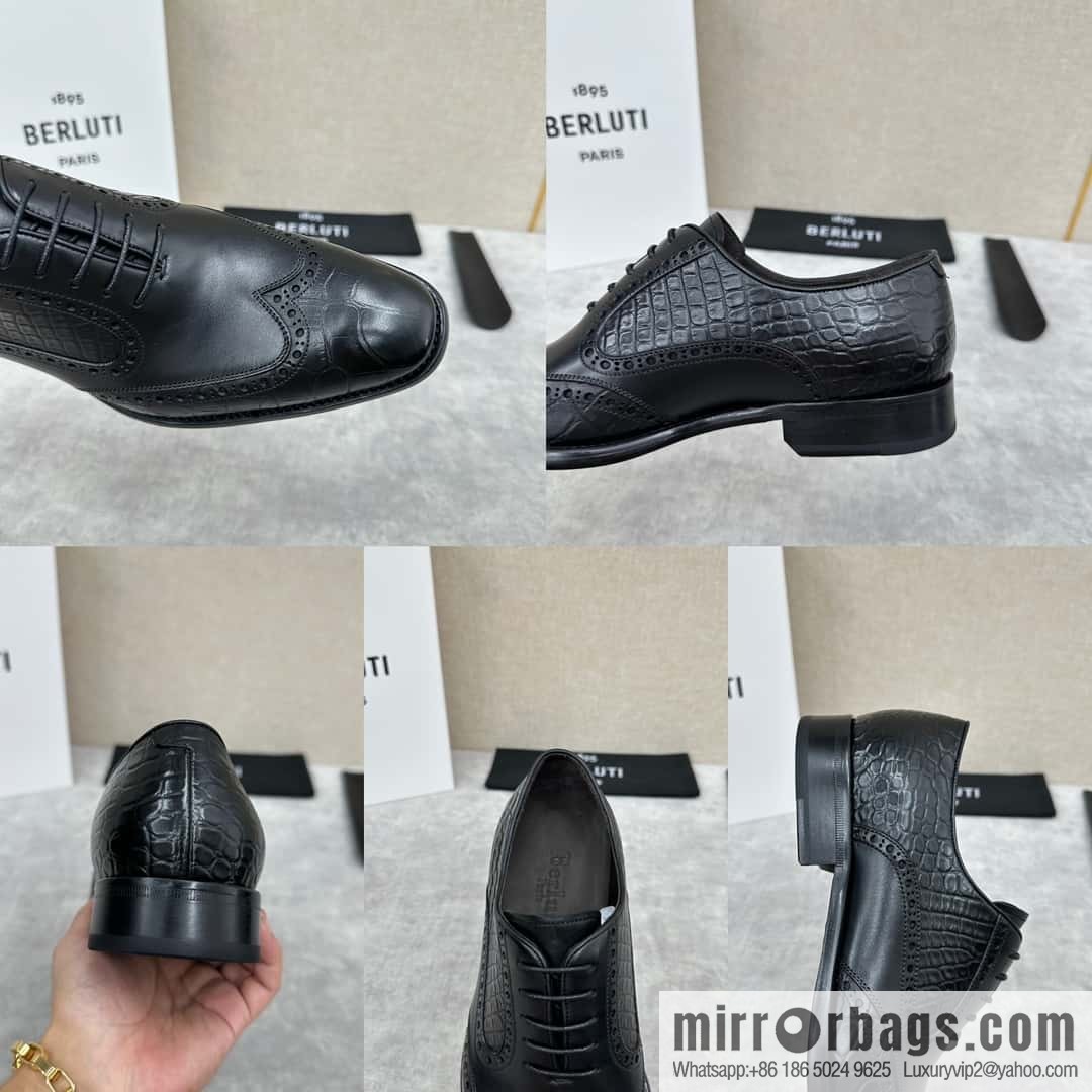 💋💍Berlut Bruti, new men's hand-polished formal leather shoes