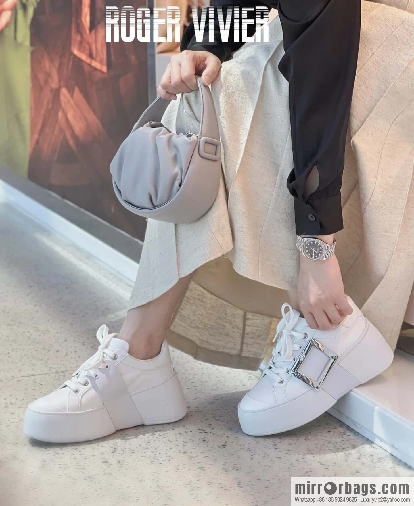 # 𝐑𝐨𝐠𝐞𝐫 𝐕𝐢𝐯𝐢𝐞𝐫 Roger Vivia, new platform white shoes