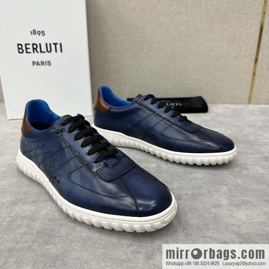 ๐๐Berlut Bruti, Brand New Vintage Trainer Leather Sneakers