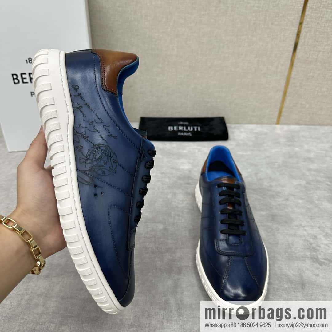 ๐๐Berlut Bruti, Brand New Vintage Trainer Leather Sneakers