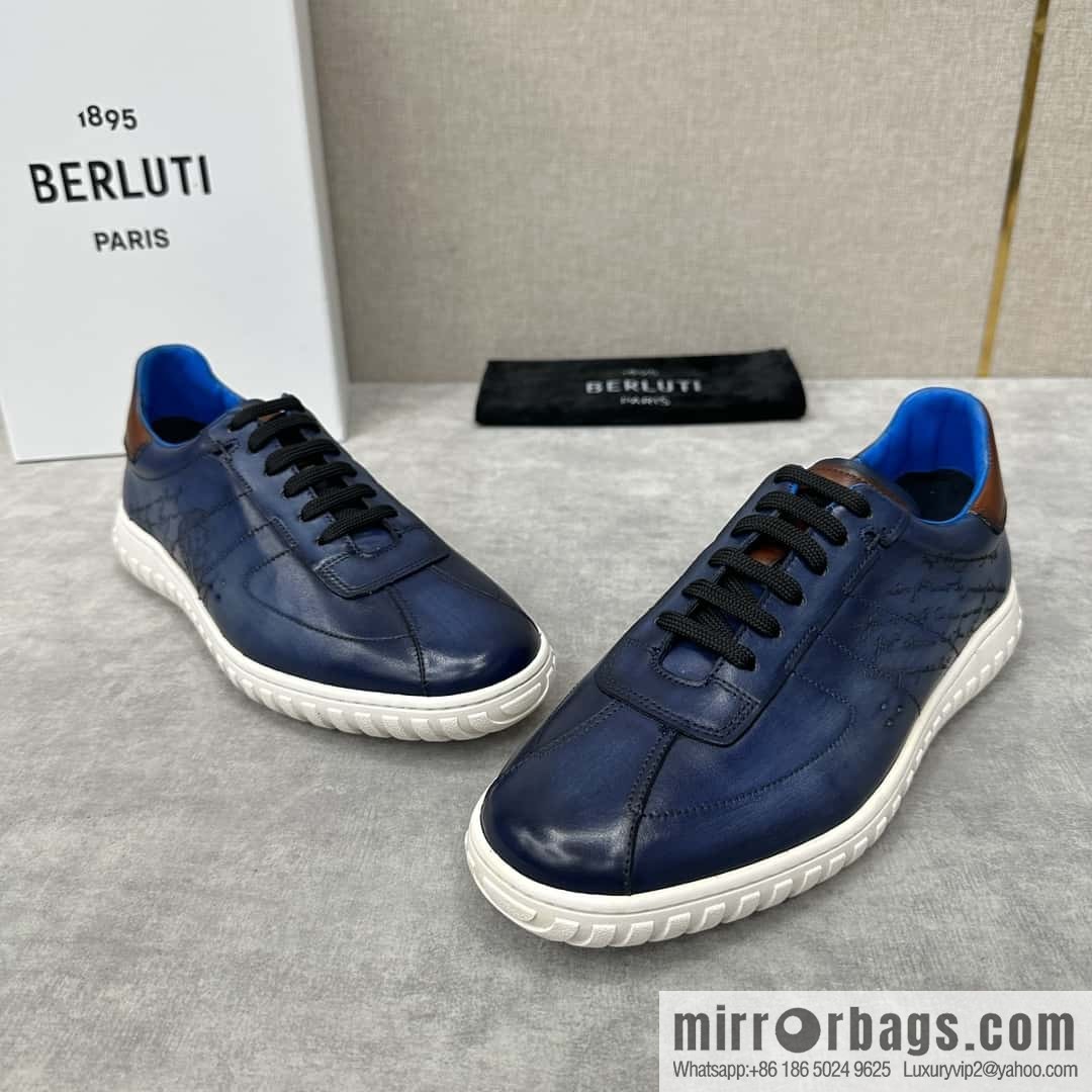 ๐๐Berlut Bruti, Brand New Vintage Trainer Leather Sneakers
