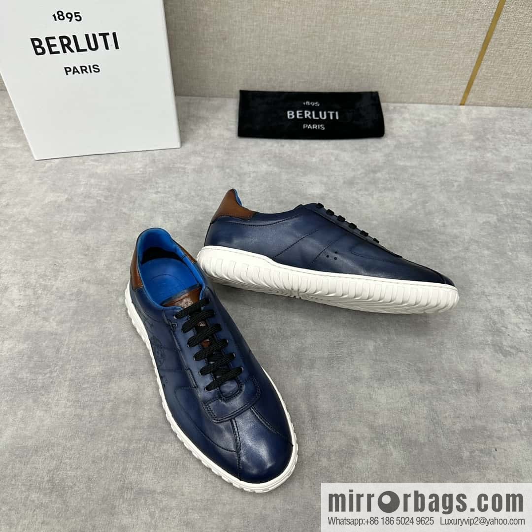 ๐๐Berlut Bruti, Brand New Vintage Trainer Leather Sneakers