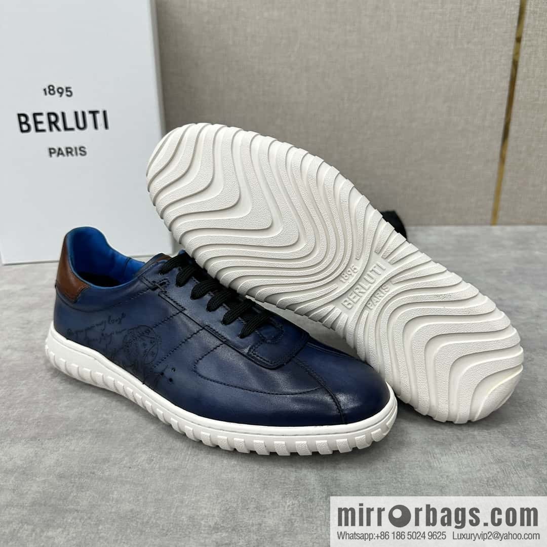 ๐๐Berlut Bruti, Brand New Vintage Trainer Leather Sneakers