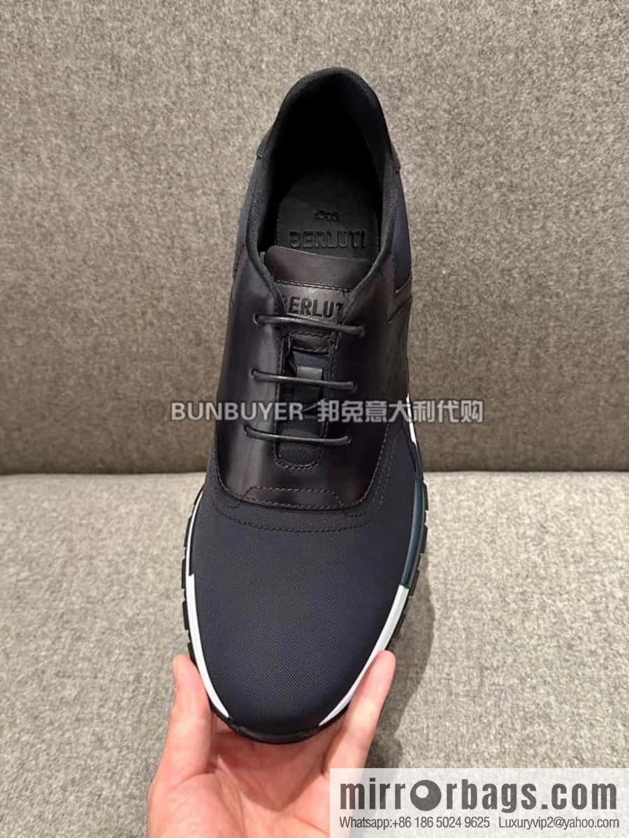💋💍Berlut Bruti, Upgraded Third Generation Private Model Outsole Run Track Torino Suede Calfskin Sneakers
