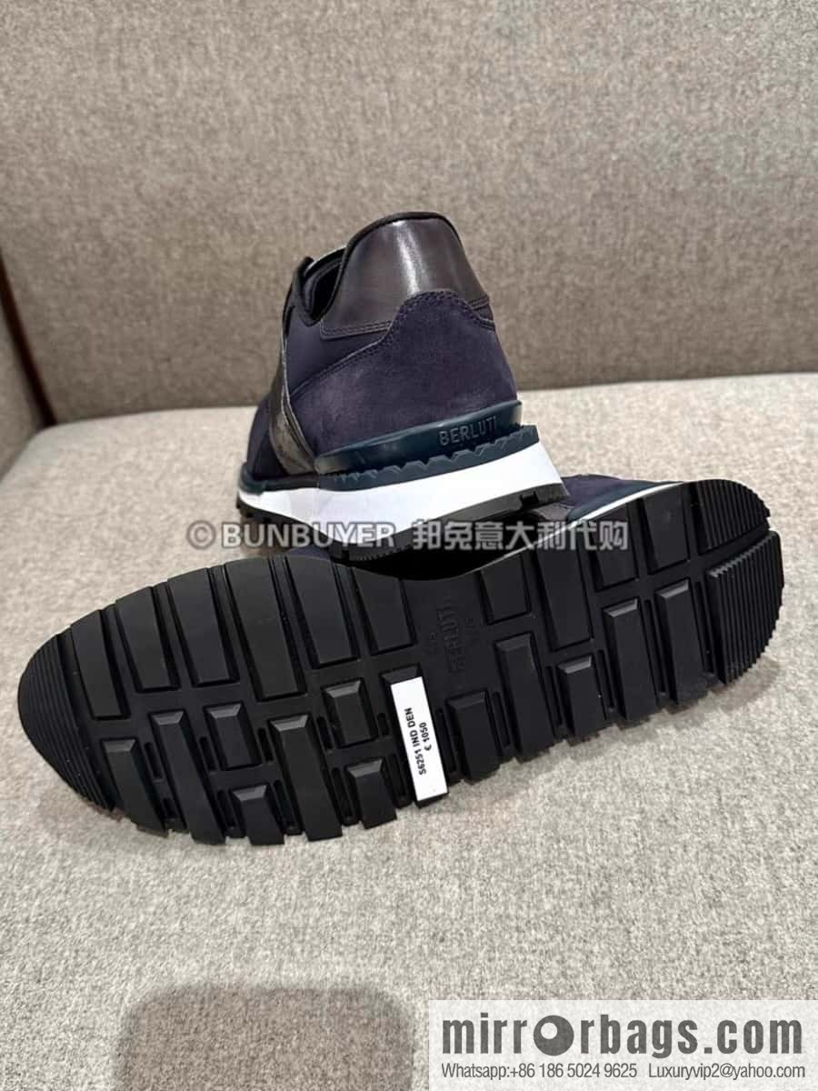 💋💍Berlut Bruti, Upgraded Third Generation Private Model Outsole Run Track Torino Suede Calfskin Sneakers