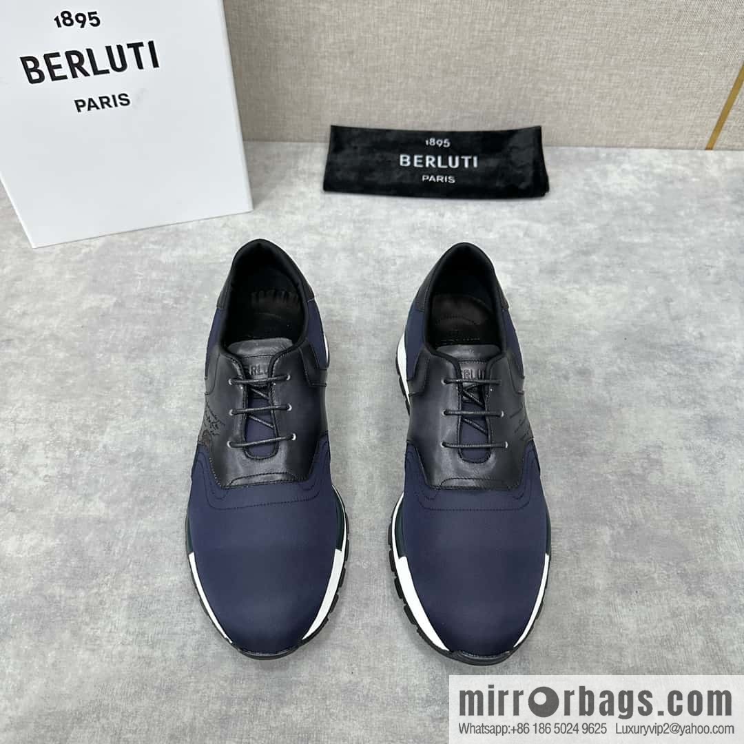 💋💍Berlut Bruti, Upgraded Third Generation Private Model Outsole Run Track Torino Suede Calfskin Sneakers