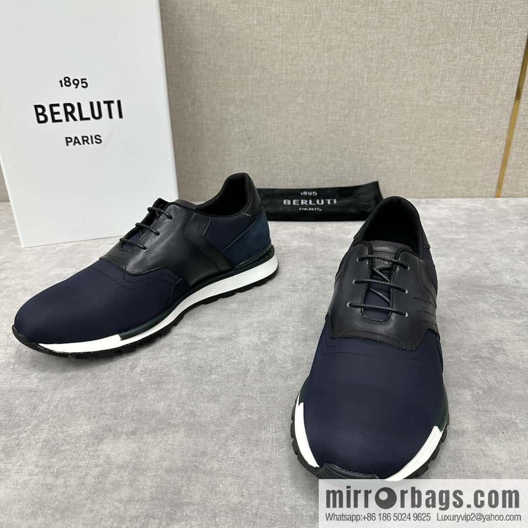 💋💍Berlut Bruti, Upgraded Third Generation Private Model Outsole Run Track Torino Suede Calfskin Sneakers