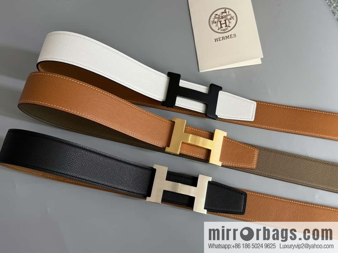 HERMES Double-sided imported palm texture 38mm belt