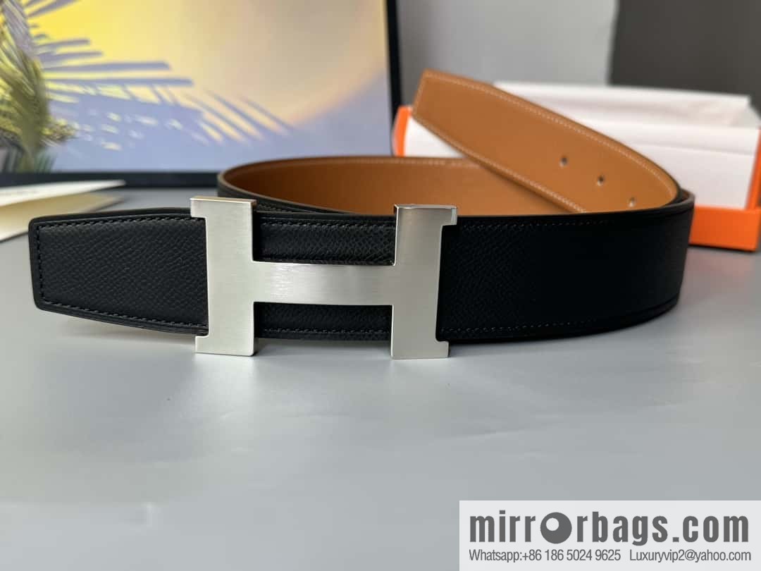 HERMES Double-sided imported palm texture 38mm belt