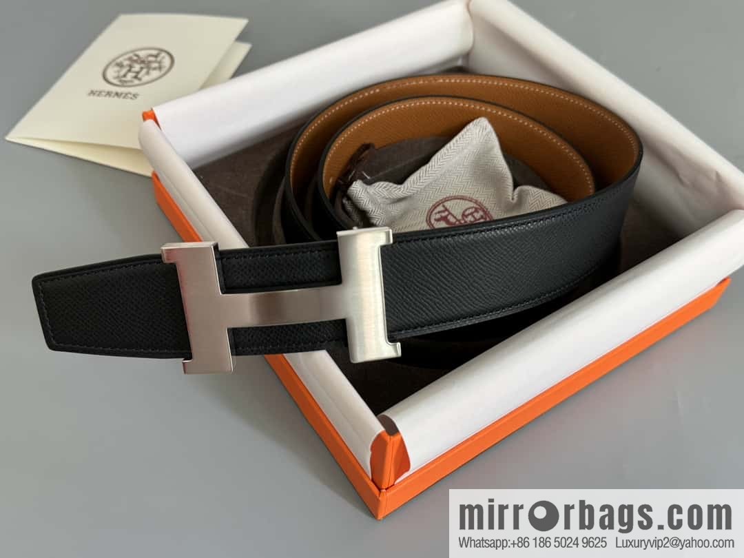 HERMES Double-sided imported palm texture 38mm belt